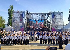Ершовский духовой оркестр «Овация» выступил в составе сводного духового оркестра Саратовской области