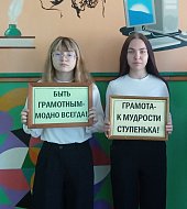 В сельской библиотеке Ершовского района провели акцию-призыв «Будьте грамотными!»