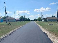 В поселке Красный Боец Ершовского района завершены работы по ремонту дорожного покрытия