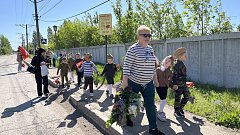 В Ершове дошколята приняли участие в шествии «Бессмертного полка»