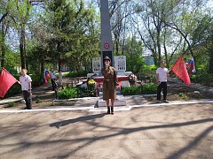 В поселке Учебный прошел торжественный митинг