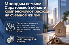 Молодым семьям Саратовской области компенсируют расходы на съемное жилье