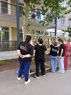 Для юных отдыхающих в санатории им.В.И. Чапаева ершовские «паучки» провели мастер-класс по плетению маскировочных сетей