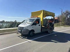 В Ершове продолжаются работы по нанесению дорожной разметки