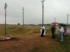 15 июля в ершовском селе прошла церемония освящения Поклонного креста