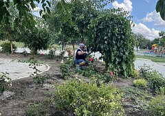 8 августа в Ершове прошел субботник в парке имени Пушкина