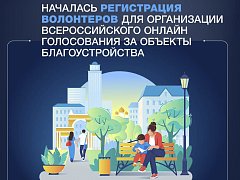 Идет набор волонтеров на Всероссийское голосование за объекты благоустройства