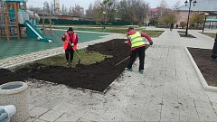 Работа по благоустройству Ершова проходит в непрерывном режиме