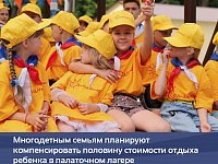 Многодетным семьям планируют компенсировать половину стоимости отдыха ребенка в палаточном лагере