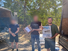 Бойцам СВО из Ершовского района снова доставили «Степной край» «за ленточку»