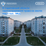 В Саратовской области зарегистрировали права на землю под 5 тыс. МКД