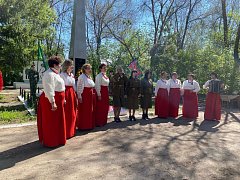 В п. Учебный Ершовского района прошел митинг, посвященный Дню Победы